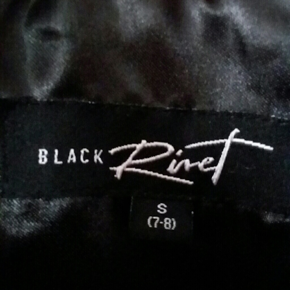 Black Rivet Girls Raspberry Color Coat - Picture 5 of 7